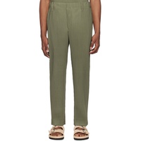 HOMME PLISSEE 이세이 미야케 ISSEY MIYAKE Green Color Pleats Trousers 242729M191031