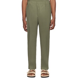 HOMME PLISSEE 이세이 미야케 ISSEY MIYAKE Green Color Pleats Trousers 242729M191031