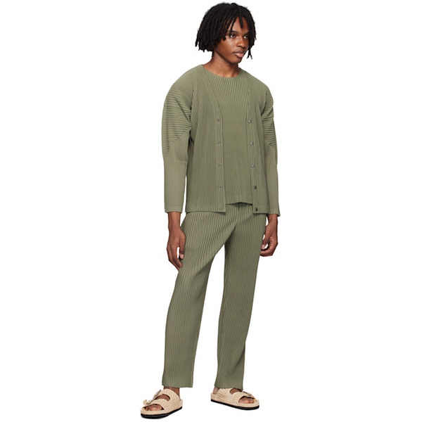  HOMME PLISSEE 이세이 미야케 ISSEY MIYAKE Green Color Pleats Trousers 242729M191031