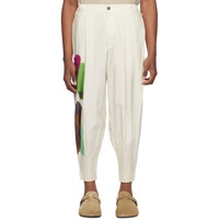 HOMME PLISSEE 이세이 미야케 ISSEY MIYAKE 오프화이트 Off-White Cascade Picturesque Trousers 242729M191062