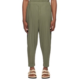 HOMME PLISSEE 이세이 미야케 ISSEY MIYAKE Green Color Pleats Trousers 242729M191025