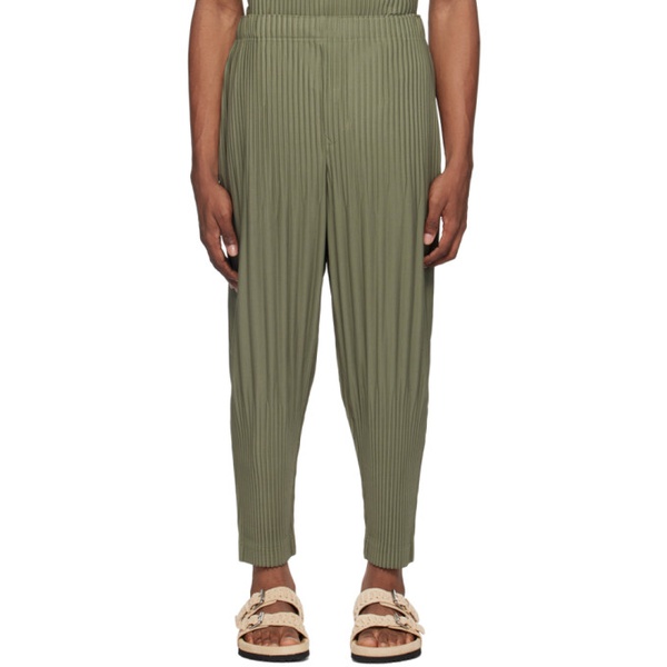  HOMME PLISSEE 이세이 미야케 ISSEY MIYAKE Green Color Pleats Trousers 242729M191025