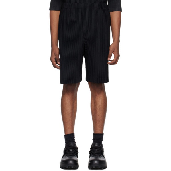  HOMME PLISSEE 이세이 미야케 ISSEY MIYAKE Black Monthly Color May Shorts 242729M193011