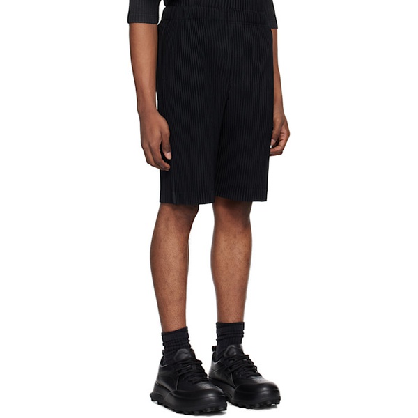  HOMME PLISSEE 이세이 미야케 ISSEY MIYAKE Black Monthly Color May Shorts 242729M193011