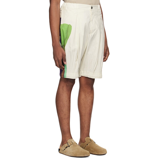  HOMME PLISSEE 이세이 미야케 ISSEY MIYAKE 오프화이트 Off-White Cascade Picturesque Shorts 242729M193020