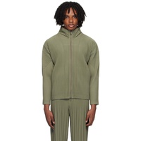 HOMME PLISSEE 이세이 미야케 ISSEY MIYAKE Green Color Pleats Jacket 242729M202008
