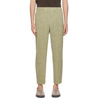 HOMME PLISSEE 이세이 미야케 ISSEY MIYAKE Green Diagonals Trousers 242729M191021