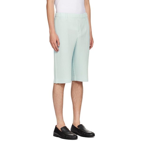  HOMME PLISSEE 이세이 미야케 ISSEY MIYAKE Blue Tailored Pleats 2 Shorts 241729M193003