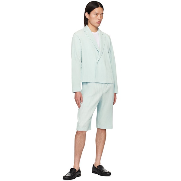  HOMME PLISSEE 이세이 미야케 ISSEY MIYAKE Blue Tailored Pleats 2 Shorts 241729M193003