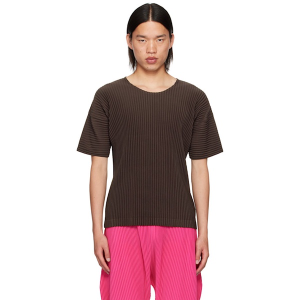  HOMME PLISSEE 이세이 미야케 ISSEY MIYAKE Brown Monthly Color June T-shirt 242729M213007
