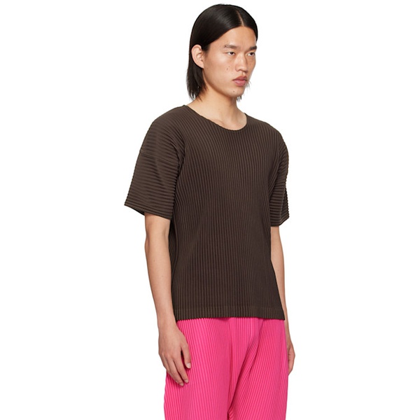  HOMME PLISSEE 이세이 미야케 ISSEY MIYAKE Brown Monthly Color June T-shirt 242729M213007