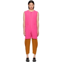 HOMME PLISSEE 이세이 미야케 ISSEY MIYAKE Pink Colorful Pleats Jumpsuit 242729M193001