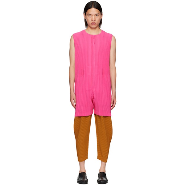  HOMME PLISSEE 이세이 미야케 ISSEY MIYAKE Pink Colorful Pleats Jumpsuit 242729M193001
