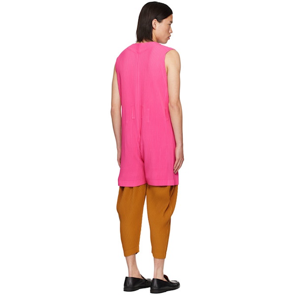  HOMME PLISSEE 이세이 미야케 ISSEY MIYAKE Pink Colorful Pleats Jumpsuit 242729M193001