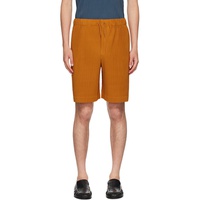 HOMME PLISSEE 이세이 미야케 ISSEY MIYAKE Orange Colorful Pleats Shorts 242729M193004