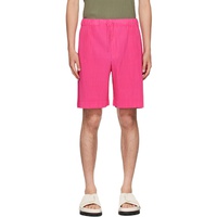 HOMME PLISSEE 이세이 미야케 ISSEY MIYAKE Pink Colorful Pleats Shorts 242729M193006