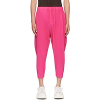 HOMME PLISSEE 이세이 미야케 ISSEY MIYAKE Pink Colorful Pleats Trousers 242729M191001