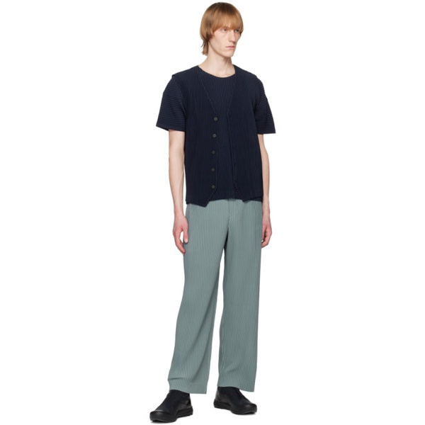  HOMME PLISSEE 이세이 미야케 ISSEY MIYAKE Green Tailored Pleats 2 Trousers 231729M191083