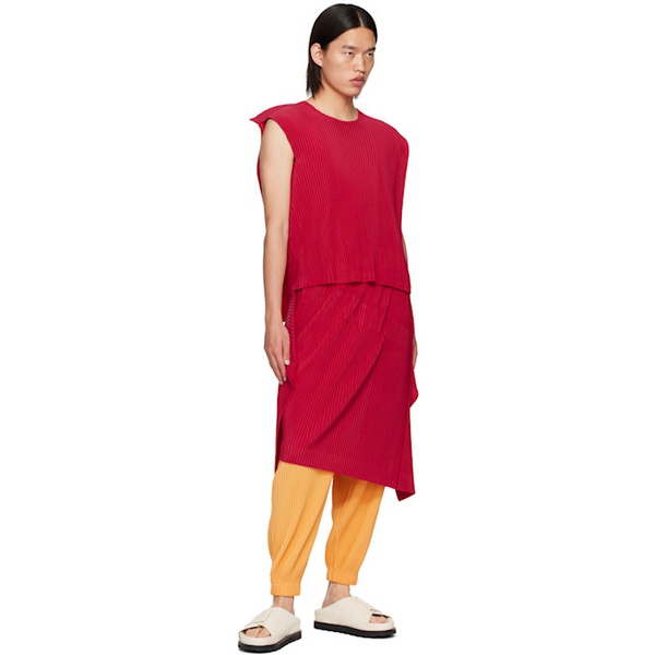  HOMME PLISSEE 이세이 미야케 ISSEY MIYAKE Red Rectangle Tank Top 242729M214002