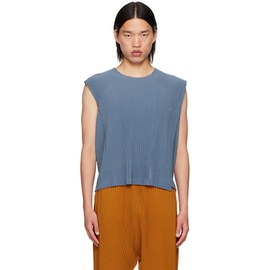 HOMME PLISSEE 이세이 미야케 ISSEY MIYAKE Blue Rectangle Tank Top 242729M214004
