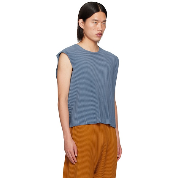  HOMME PLISSEE 이세이 미야케 ISSEY MIYAKE Blue Rectangle Tank Top 242729M214004