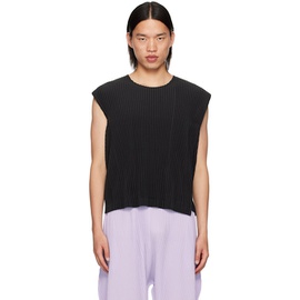 HOMME PLISSEE 이세이 미야케 ISSEY MIYAKE Gray Rectangle Tank Top 242729M214005