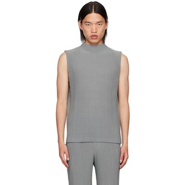HOMME PLISSEE 이세이 미야케 ISSEY MIYAKE Gray Monthly Color May Tank Top 242729M214012