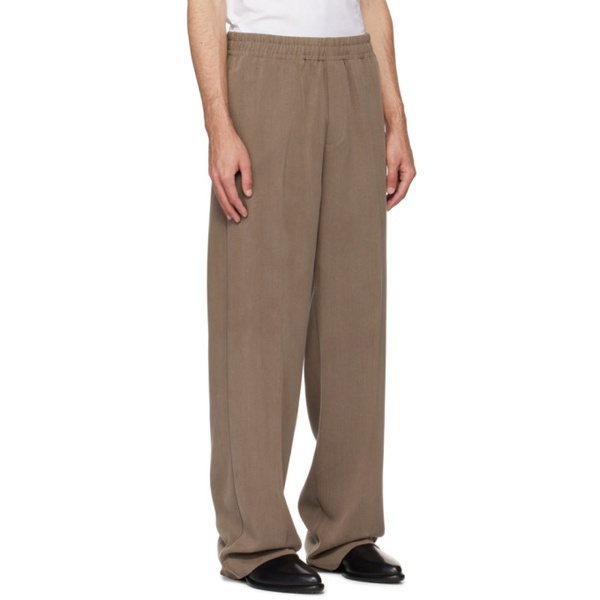  HOPE Taupe Wind Elastic Trousers 241995M191001