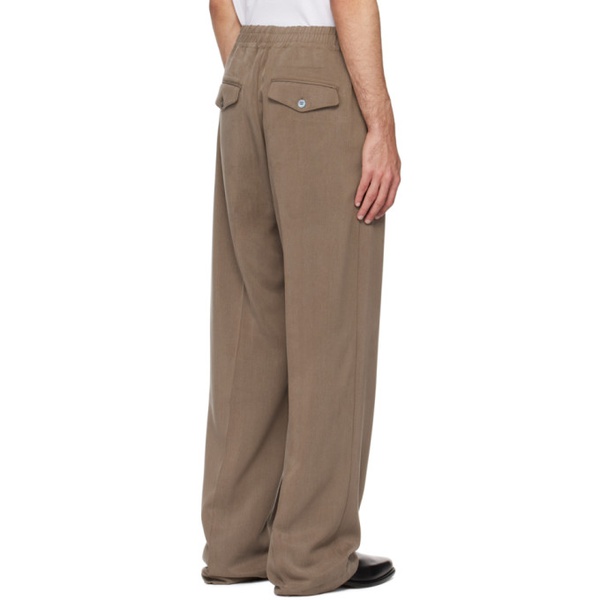  HOPE Taupe Wind Elastic Trousers 241995M191001