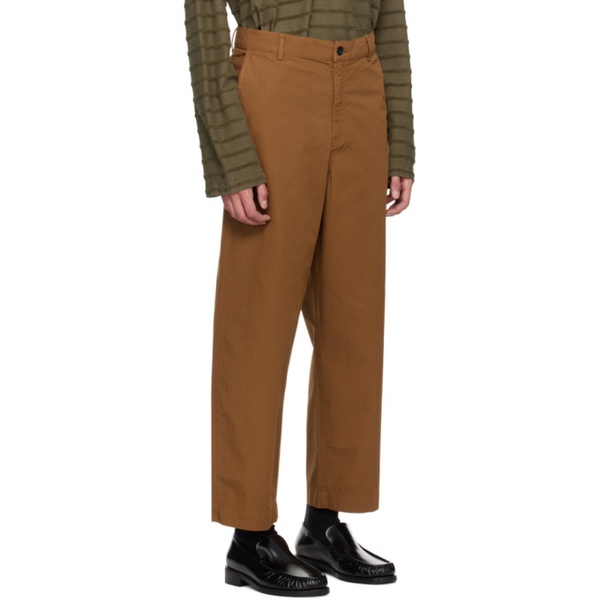  HOPE Brown Rank Trousers 241995M191006