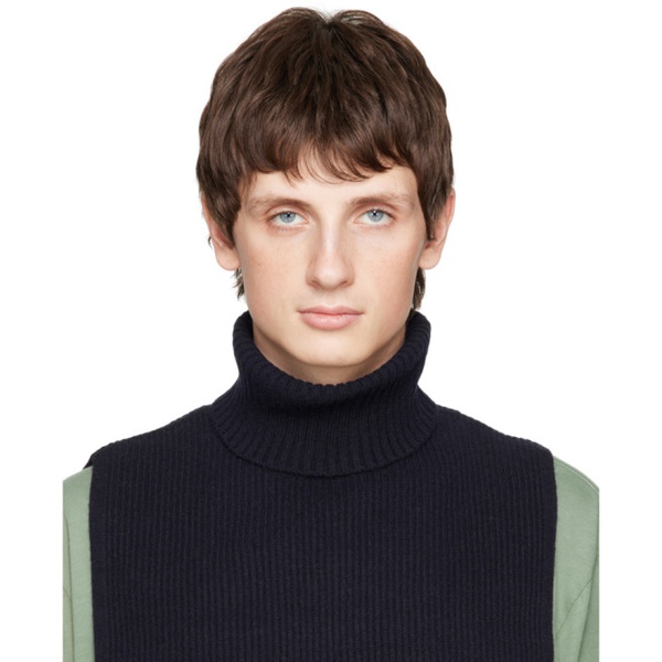  HOPE Navy Turtleneck Scarf 222995M150001