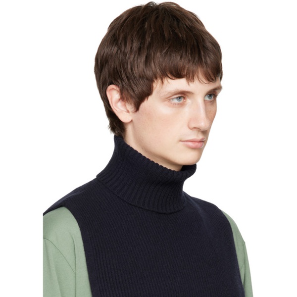  HOPE Navy Turtleneck Scarf 222995M150001