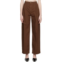 HOPE Brown Lungo Trousers 231995F087007