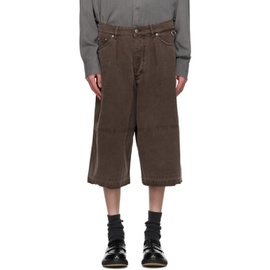 HOPE Brown Oversized Shorts 242995M193000