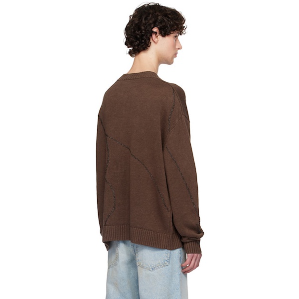  HOPE Brown Cracked Sweater 242995M201000