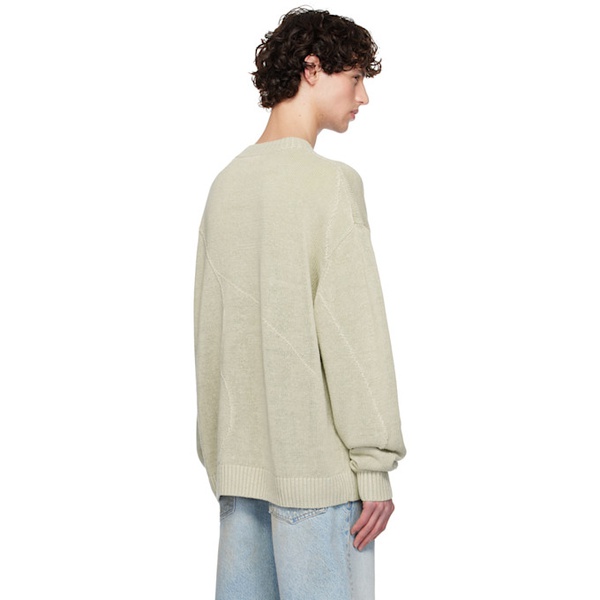  HOPE Green Linen Sweater 242995M201001