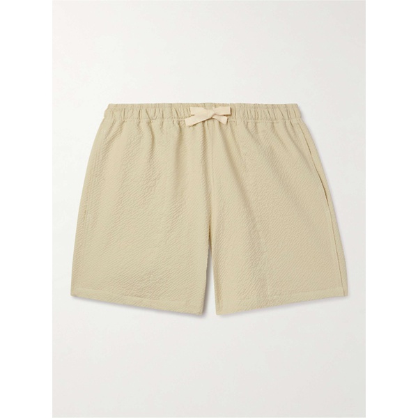  HOWLIN Magic Straight-Leg Cotton-Blend Seersucker Drawstring Shorts 1647597308401395