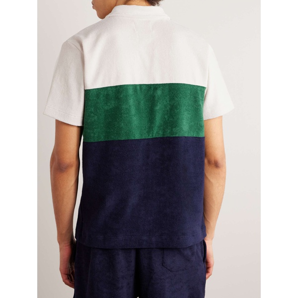  HOWLIN Striped Cotton-Blend Terry Polo Shirt 1647597308401393