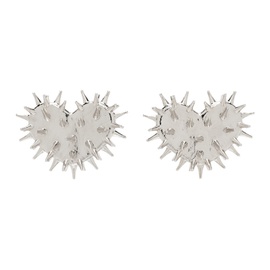 휴고 HUGO KREIT Silver Spiky Heart Earrings 232014M144000