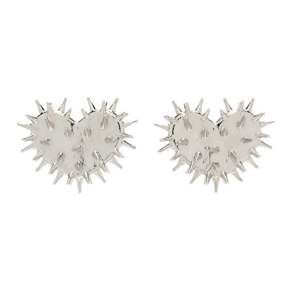  휴고 HUGO KREIT Silver Spiky Heart Earrings 232014M144000