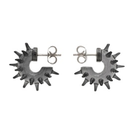 휴고 HUGO KREIT SSENSE Exclusive Gray Mini Spiky Earrings 232014M144006