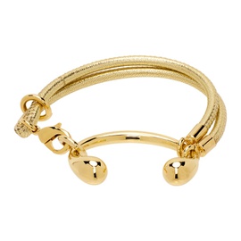 휴고 HUGO KREIT SSENSE Exclusive Gold Buckle Bracelet 241014M142001