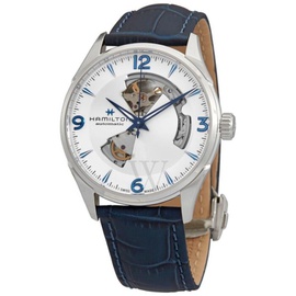 Hamilton MEN'S Jazzmaster Leather Silver Dial Watch H32705651