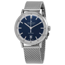 Hamilton MEN'S Intra-Matic Stainless Steel Mesh Blue Dial Watch H38425140