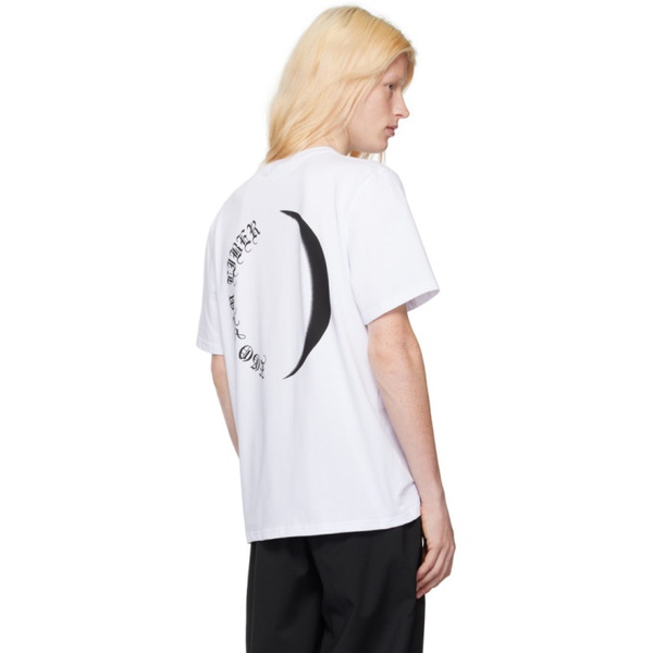  한 코펜하겐 Han Kjobenhavn White Shadow Moon T-Shirt 241827M213004