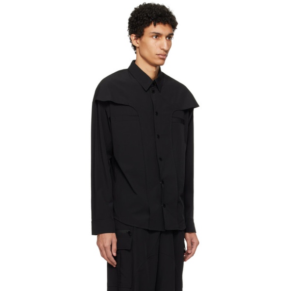  한 코펜하겐 Han Kjobenhavn Black Layered Shirt 241827M192018