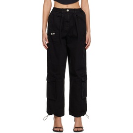 한 코펜하겐 Han Kjobenhavn Black Boxy Cargo Trousers 231827F087005