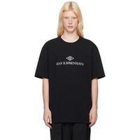 한 코펜하겐 Han Kjobenhavn Black Bonded T-Shirt 241827M213000
