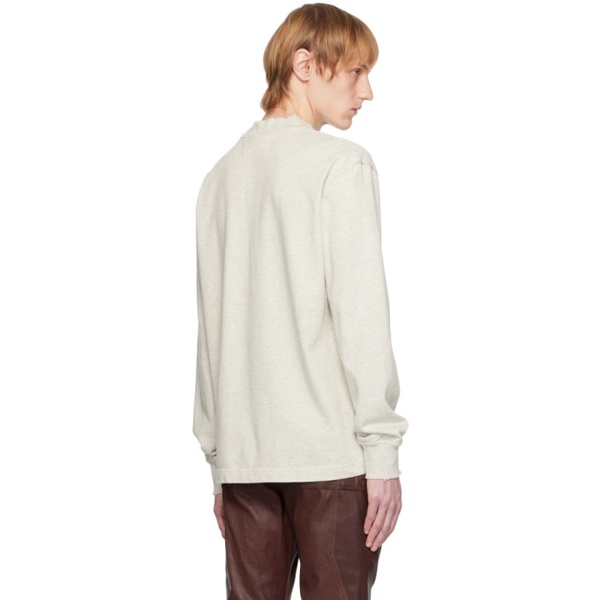  한 코펜하겐 Han Kjobenhavn Gray Distressed Long Sleeve T-Shirt 231827M213011
