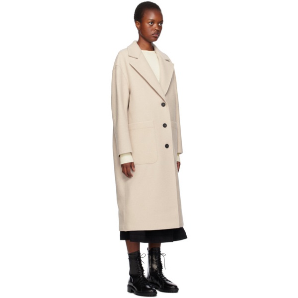  해리 스워프 런던 Harris Wharf London 오프화이트 Off-White Greatcoat Coat 232709F059020